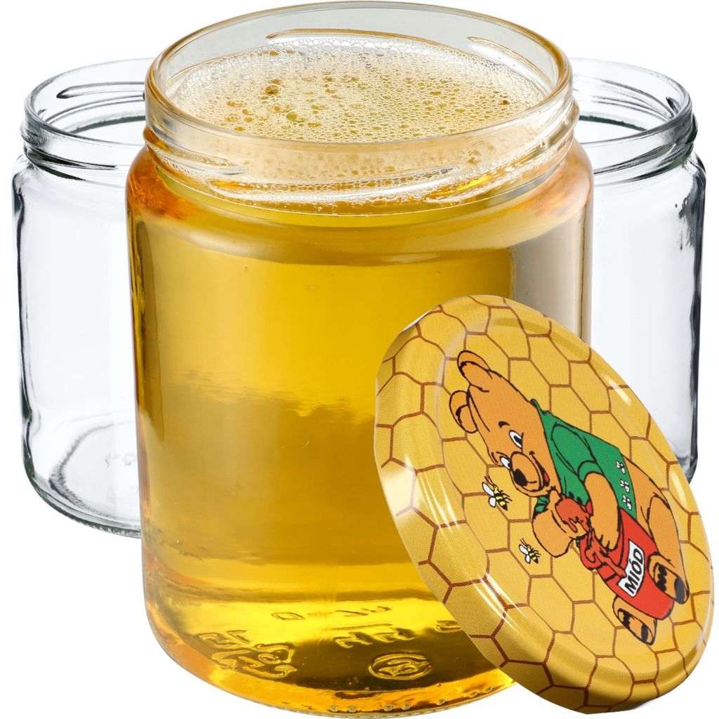 KADAX Einmachgläser mit Deckel "Maki", Marmeladengläser, Einweckgläser, 540 ml, Winnie Puuh, 8 Stück
