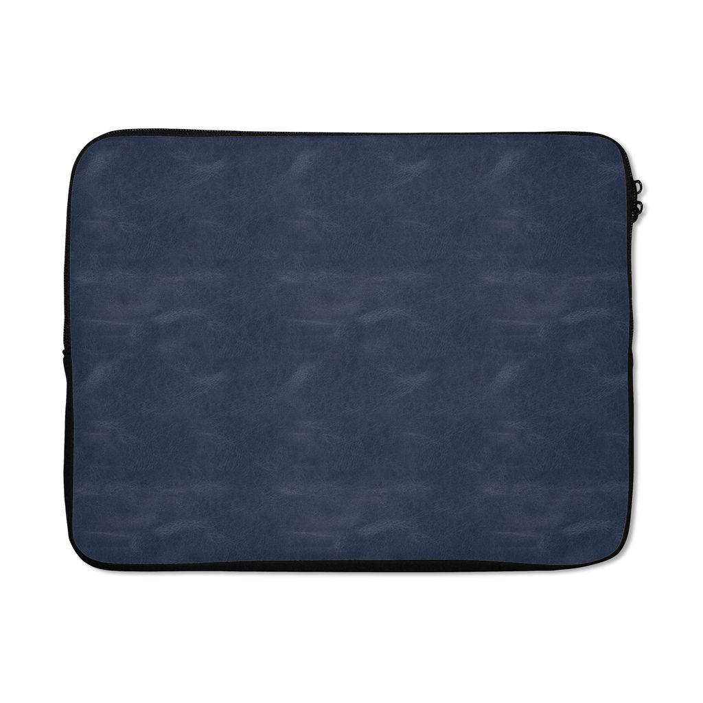 MuchoWow Laptop Hülle 17 Zoll Laptoptasche Leder - Blau - Tiere - Zipper - Schutzabdeckung