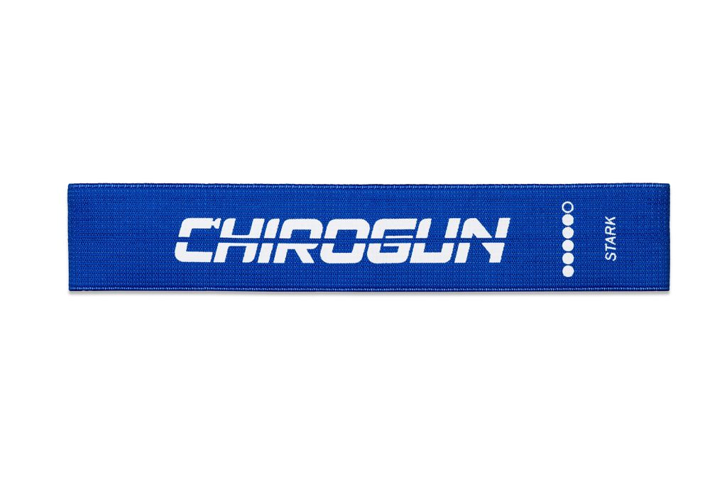 Das CHIROGUN Loop Band für gezielten Muskelaufbau und Aktivierung. Verschiedene Widerstandsstärken, gelenkschonend, kompakt und reissfest.