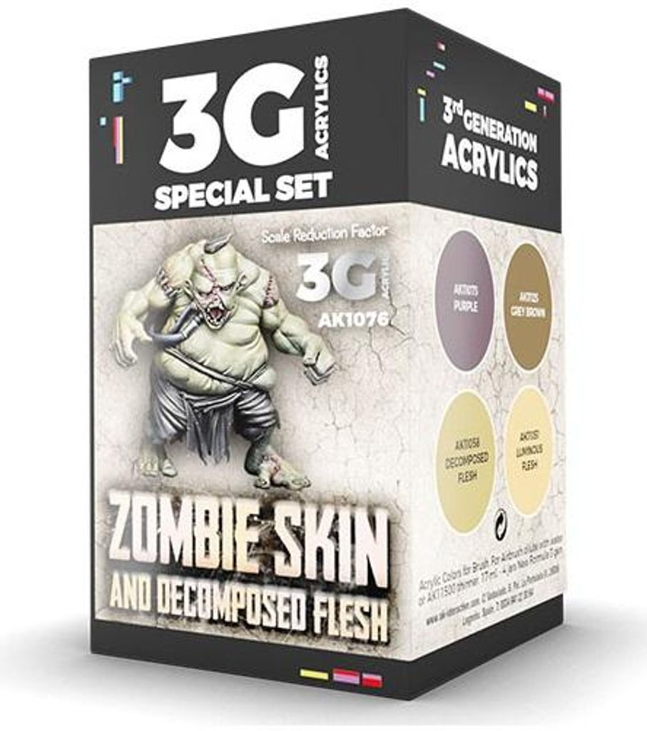 (M) AK Interactive AK1076 - Wargame color set - Zombie skin colors