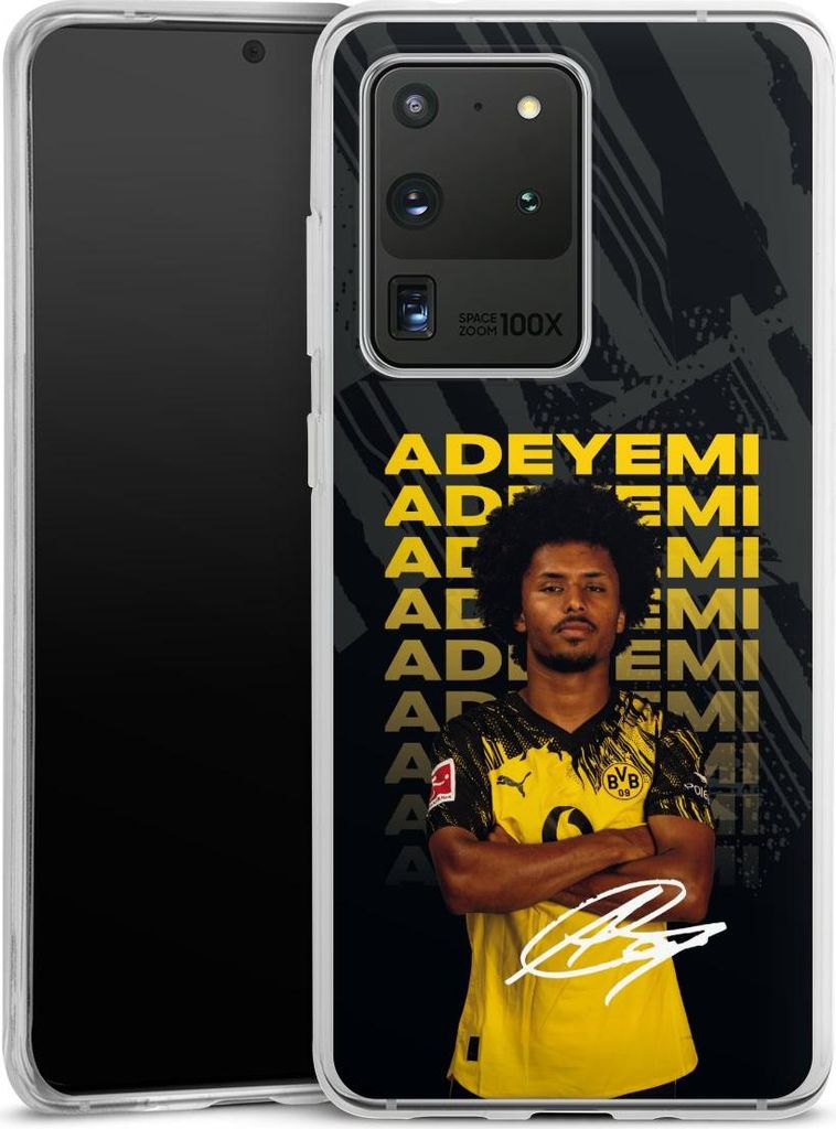 DeinDesign Handyhülle für Samsung Galaxy S20 Ultra 5G Silikon Hülle Case Smartphone Schutzhülle BVB Borussia Dortmund Karim Adeyemi
