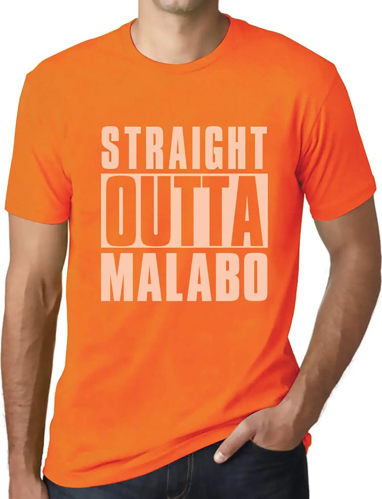 Herren Grafik T-Shirt Direkt aus Malabo – Straight Outta Malabo – Öko-Verantwortlich Vintage Jahrgang Kurzarm Lustige Druck Geburtstag Geschen...