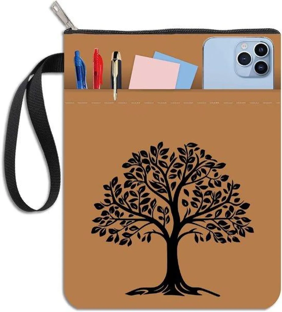 Protège-livre zippé marron anti-cornes - Housse lavable pour poche