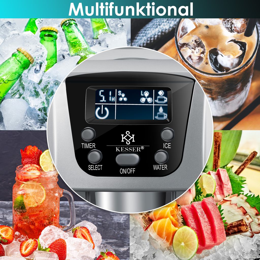 KESSER® Eiswürfelbereiter | Eiswürfelmaschine Edelstahl | Produktbild 8
