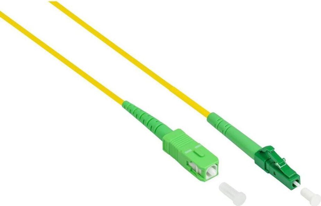 LWL Simplex OS2 Patchkabel 15m LC (APC) auf SC (APC) gelb