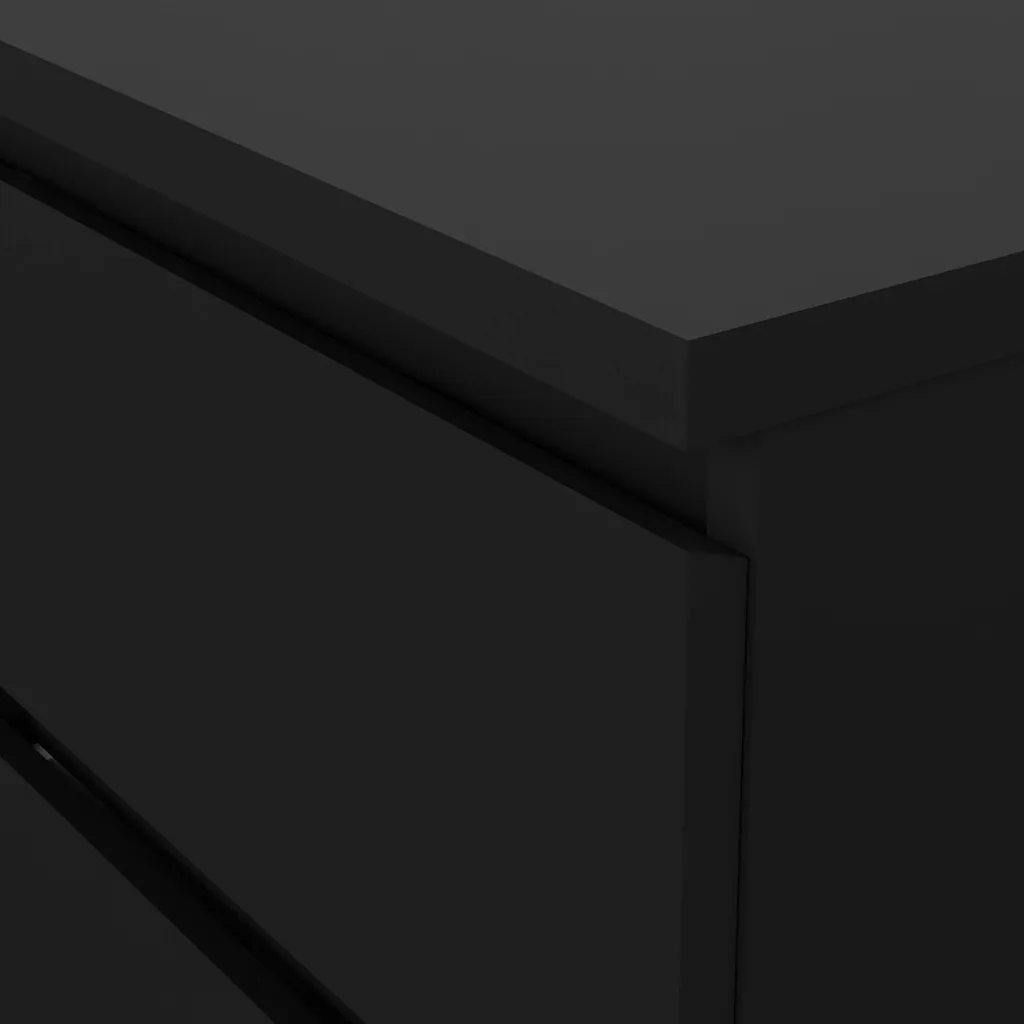 Petit Meuble de Chambre Noir Daiki : Table de Nuit avec Tablette Basse - 8