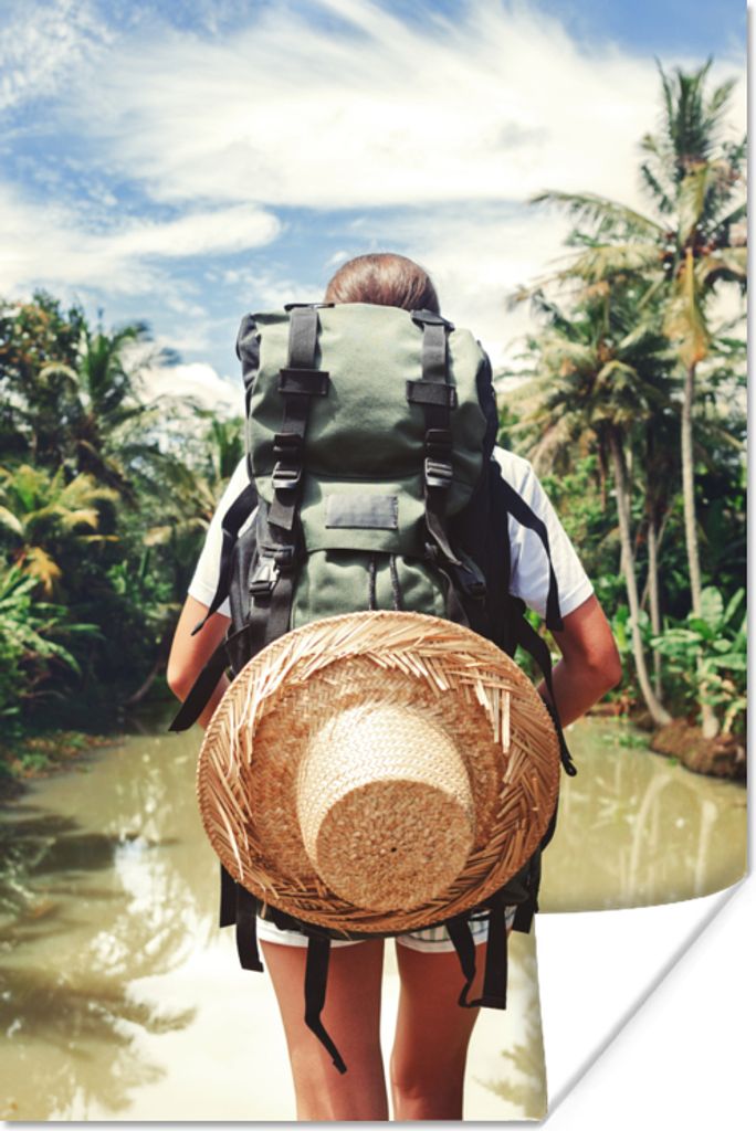 MuchoWow Poster Dschungel - Reisen - Wasser 80x120 cm - Papierdruck