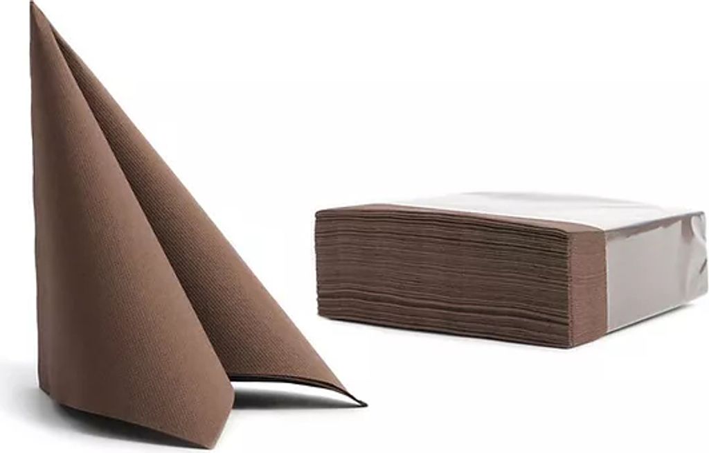 50 Servietten Softpoint 38x38cm braun