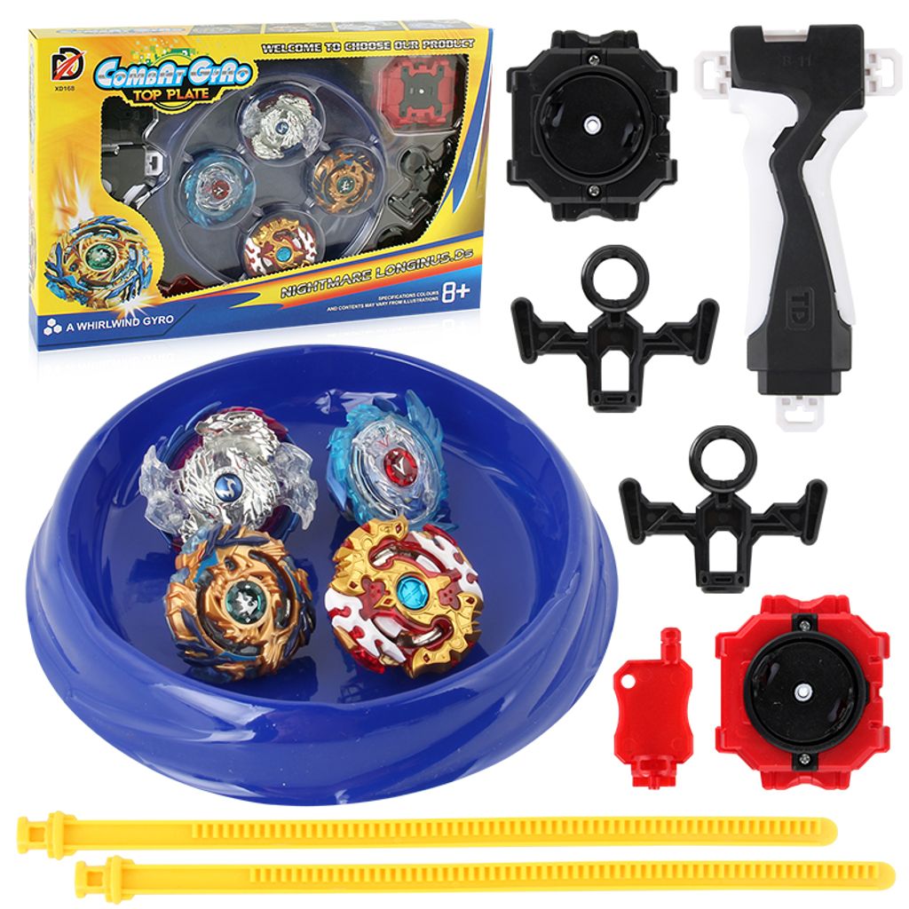 4 pcs Metall Burst Kampfkreisel mit Launcher Starter Kinder Spielzeug 