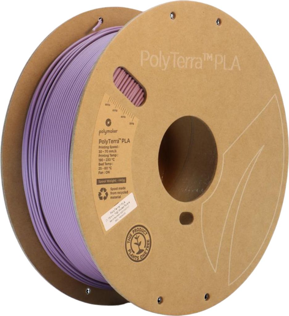 Polymaker PolyTerra Pla filament Muted Purple 1.75 mm 1KG