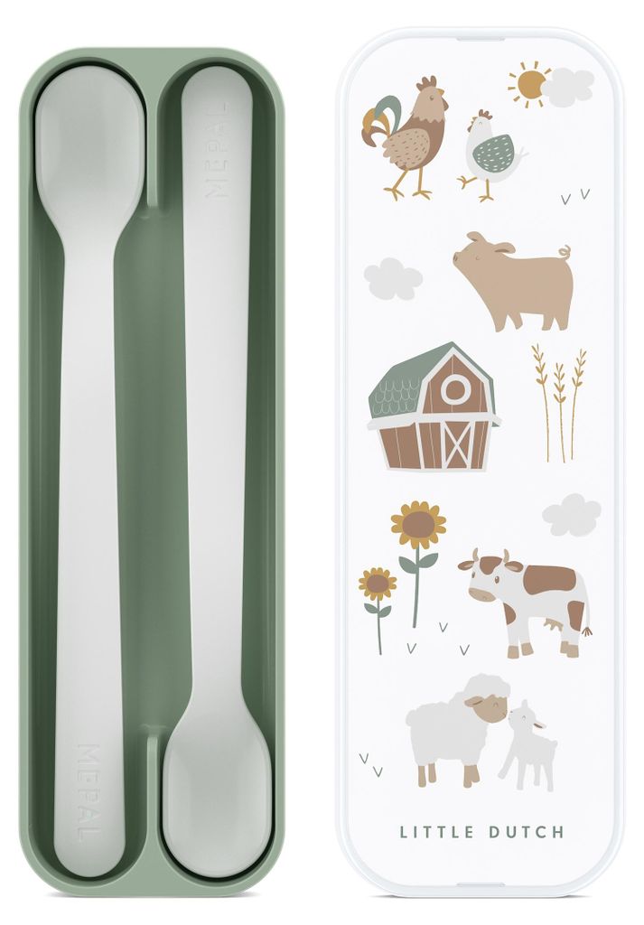 Mepal set fütterlöffel mio 2 stück - little farm 62 x 22 x Productafbeelding 