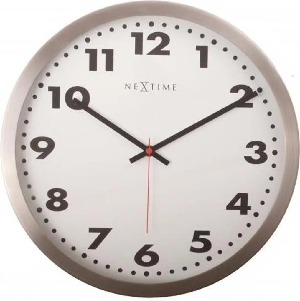 Grande horloge murale Arabic Nextime 34 cm avec chiffres bien lisibles