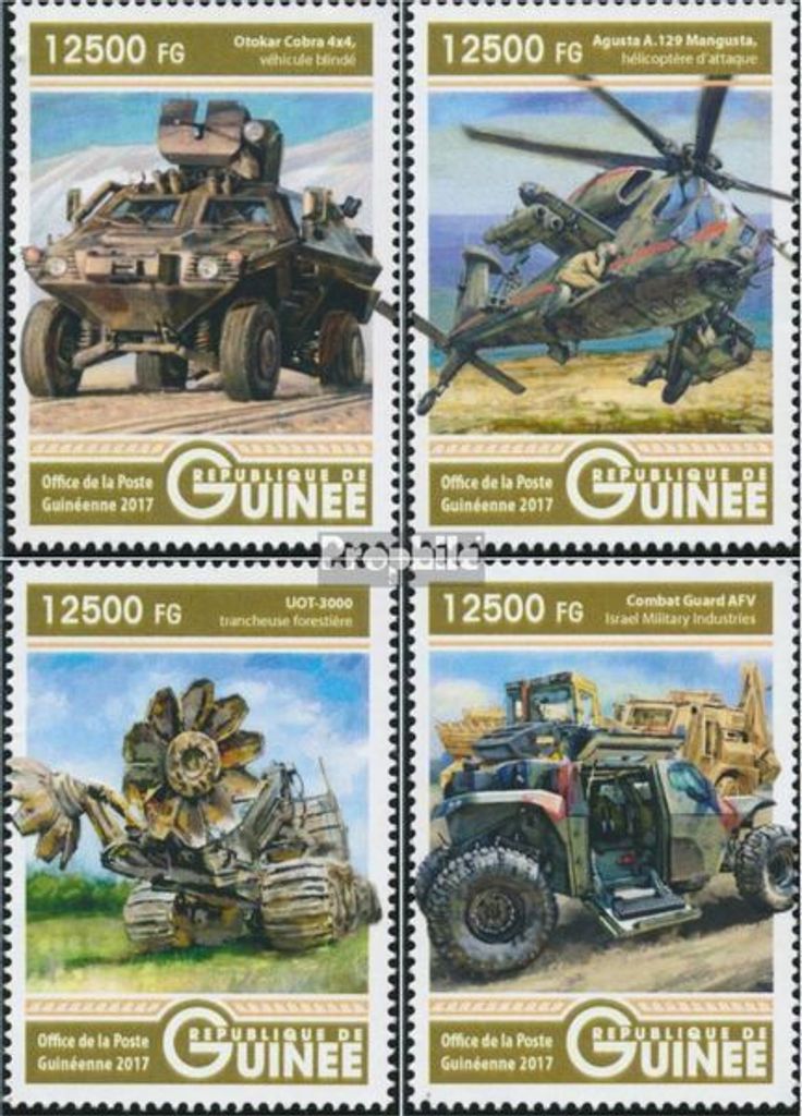 Briefmarken Guinea 2017 Mi 12366-12369 (kompl. Ausgabe) postfrisch Sondertransport