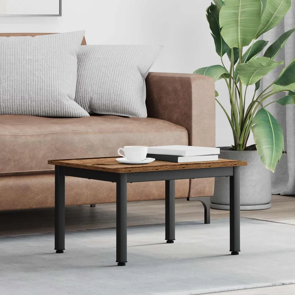 Tavolino Maison Exclusive in Legno Antico 60x50x36cm - Stile Industrial