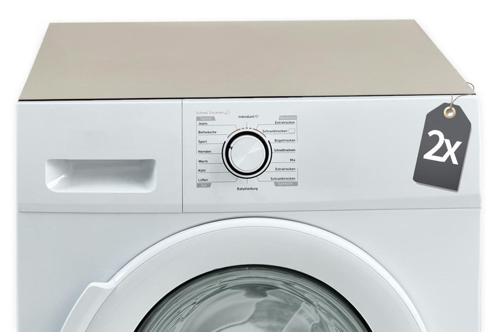 Waschmaschinen-Auflagen 2er beige rutschfest, waschbar Produktbild 
