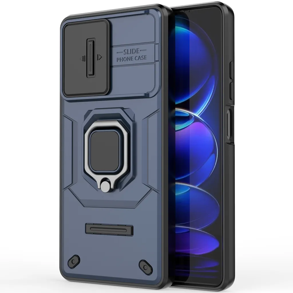 Custodia Magnetica Per Auto WBWONE Cover Per Xiaomi Redmi Note 13 Pro 4G / Poco M6 Pro 4G, TPU Cover Magnetica Per Auto