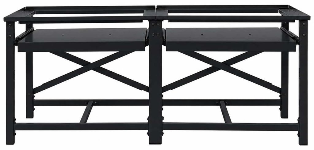 vidaXL: Pedana per lavatrice, 2 pezzi, nera, 120 x 56 x 52 Immagine del prodotto 