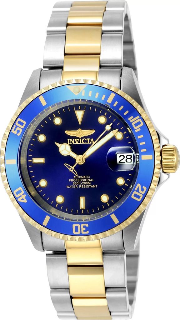Invicta Pro Diver 8928OB Herren uhr - Wasserdicht - Analog - Automatikuhr - Edelstahl mit blauen zifferblat - 40mm