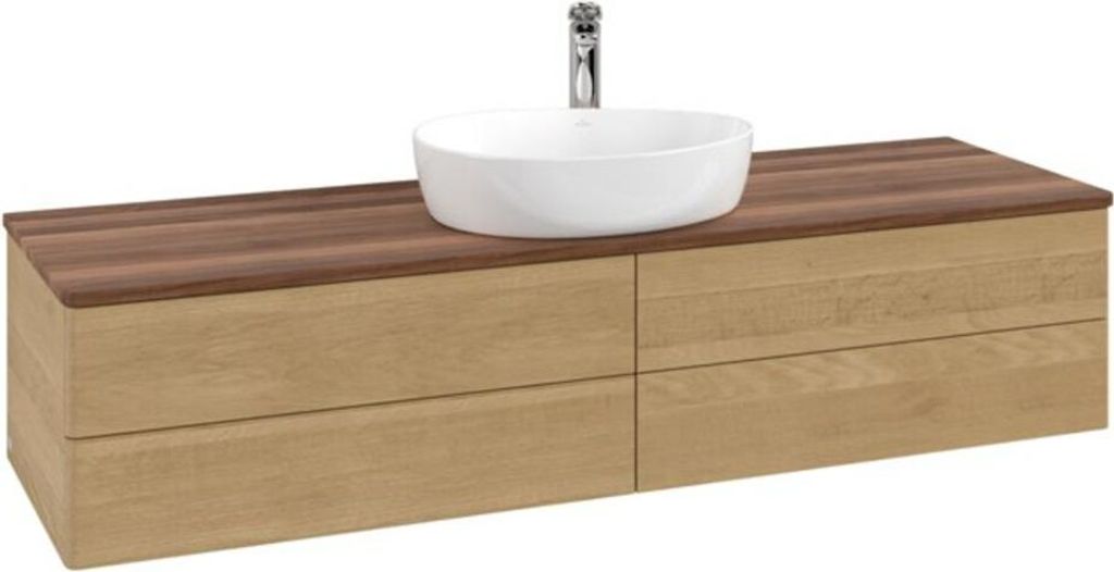 V&B Waschtischunterschrank ohne Frontstruktur Antao 160x50cm, HL, WBP-farbe w. wal, hon. Oa