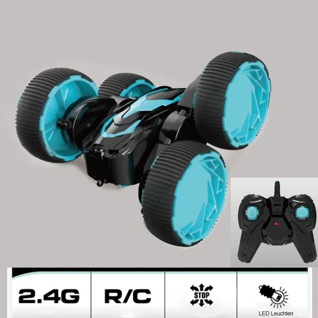 Voiture Cascadeuse Tout-Terrain 4x4 Télécommandée Stunt Rotation 360 degrés