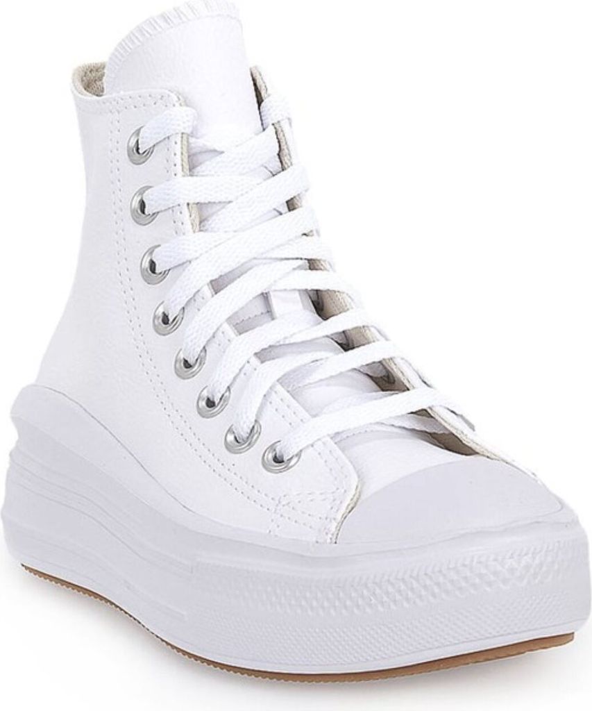 Converse CT AS Move Platform Hi Top Damen Leder Trainer In Weiß – undefined / Weiß