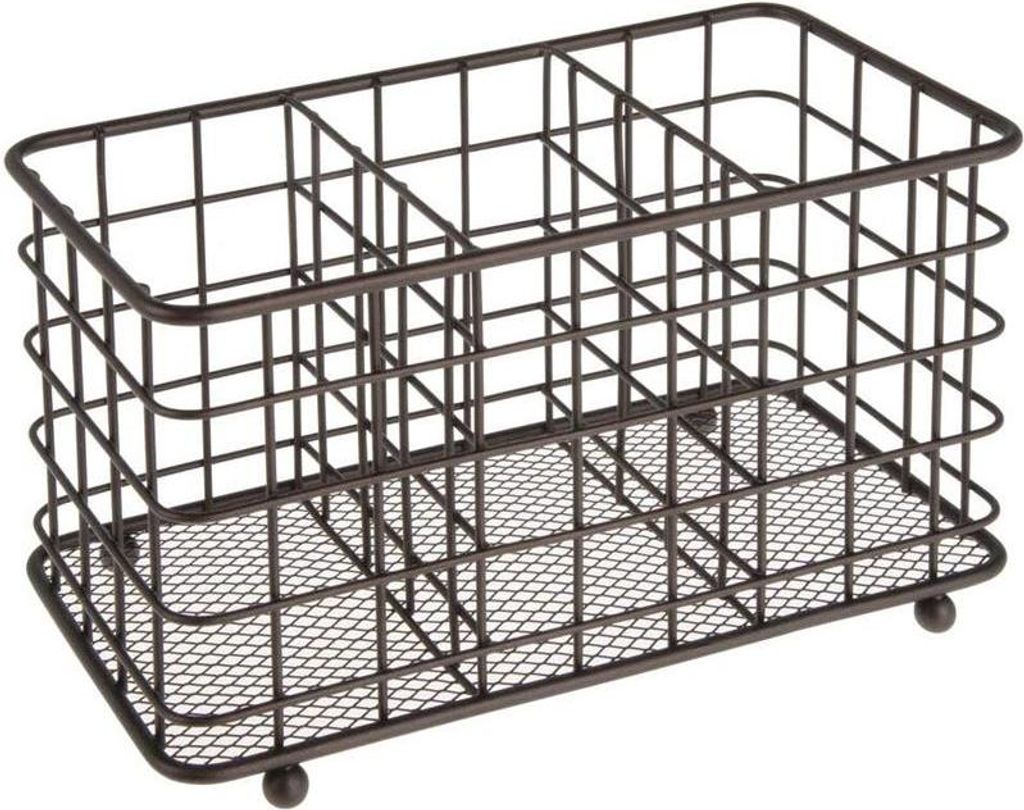mDesign Besteckkorb Besteckaufbewahrung Organizer Metall 3 Produktbild 