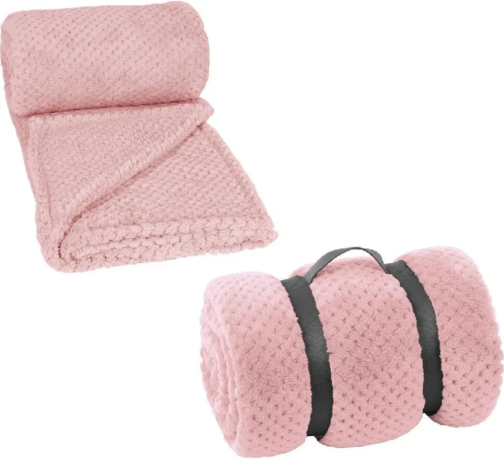 Coperta Pile 130x160 Rosa 280 GSM | Alta Qualità Anti-Pilling