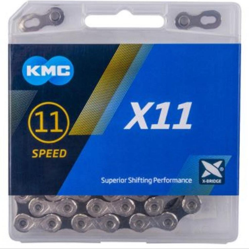 Schaltungskette KMC X11 silber/ grau 1/2" x 11/128", 114 Glieder,5,65mm,11-f.