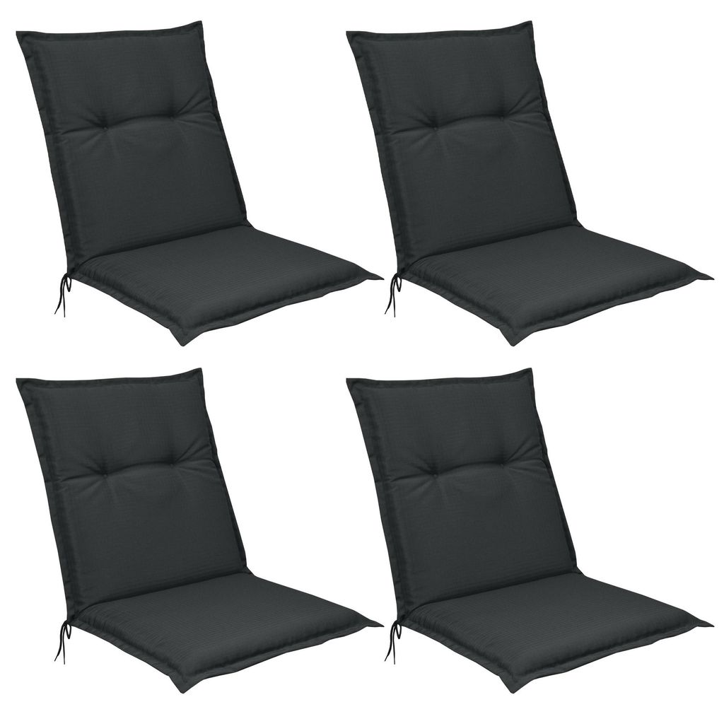 Beautissu Lot de 4 coussins pour fauteuils à dossier bas Image du produit 