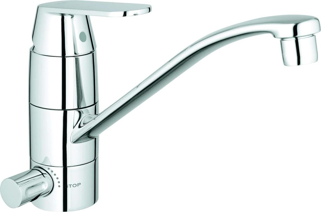 Grohe Eurosmart Cosmopolitan Spültischbatterie flacher Auslauf mit Absperrventil chrom - 31161000