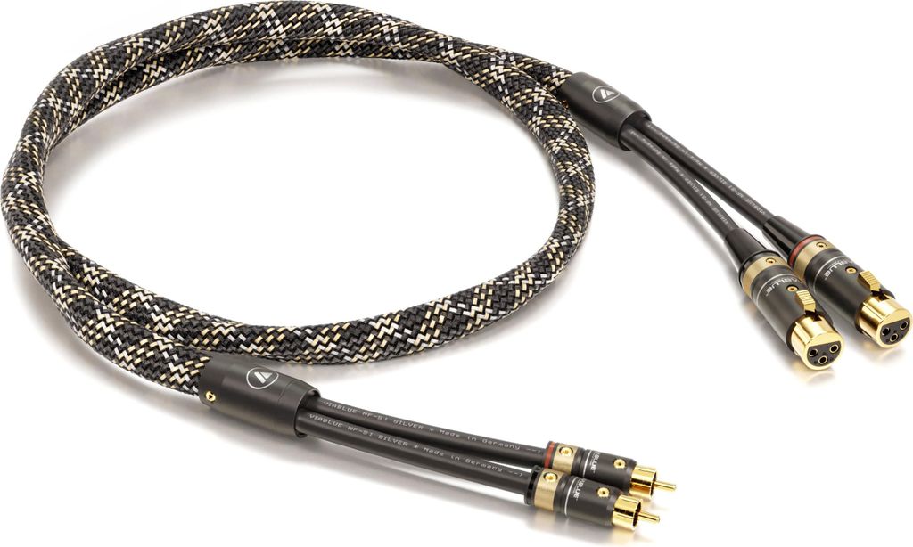 Viablue NF-S1T6S Cinch/XLR-F Twist - XLR/Cinch Kabel - 0,5m - Viablue