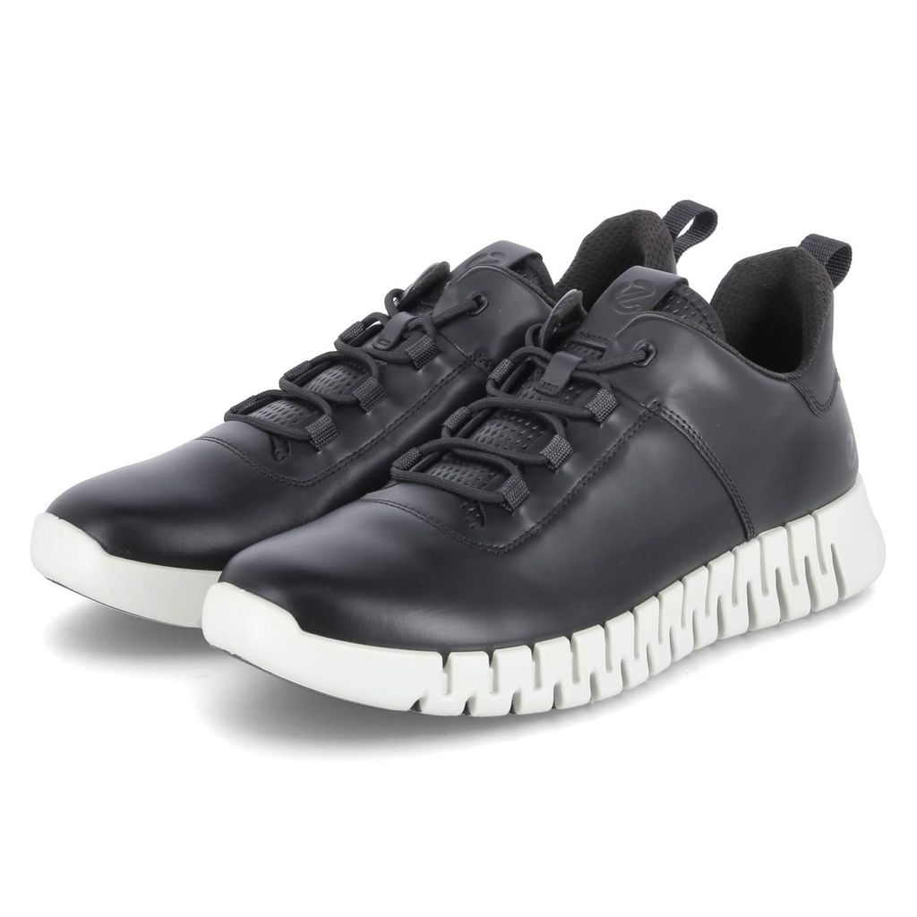 Ecco Herren Low Sneaker GRUUV M Schwarz Glattleder  Größe: Produktbild 