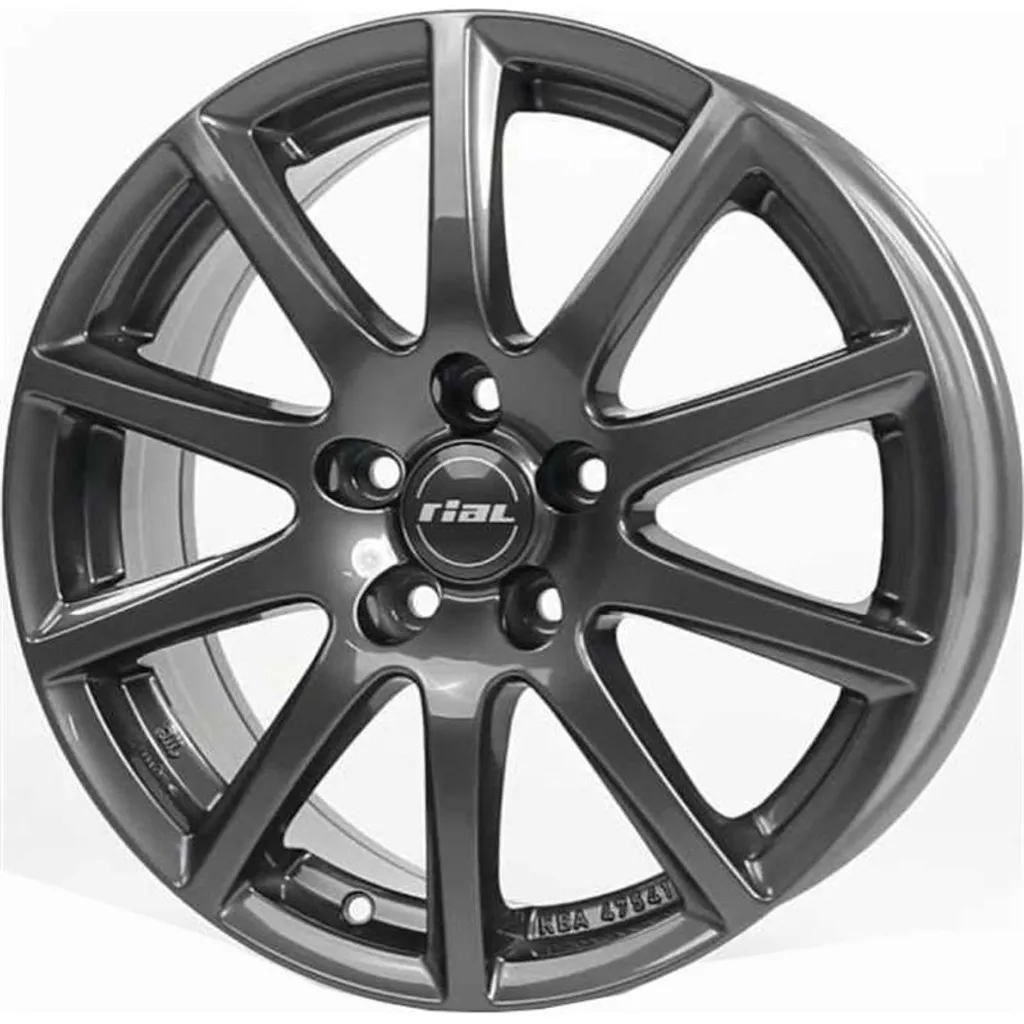 Jante 15 pouces RIAL MILANO Titane 5x110 ET38 anti-corrosion