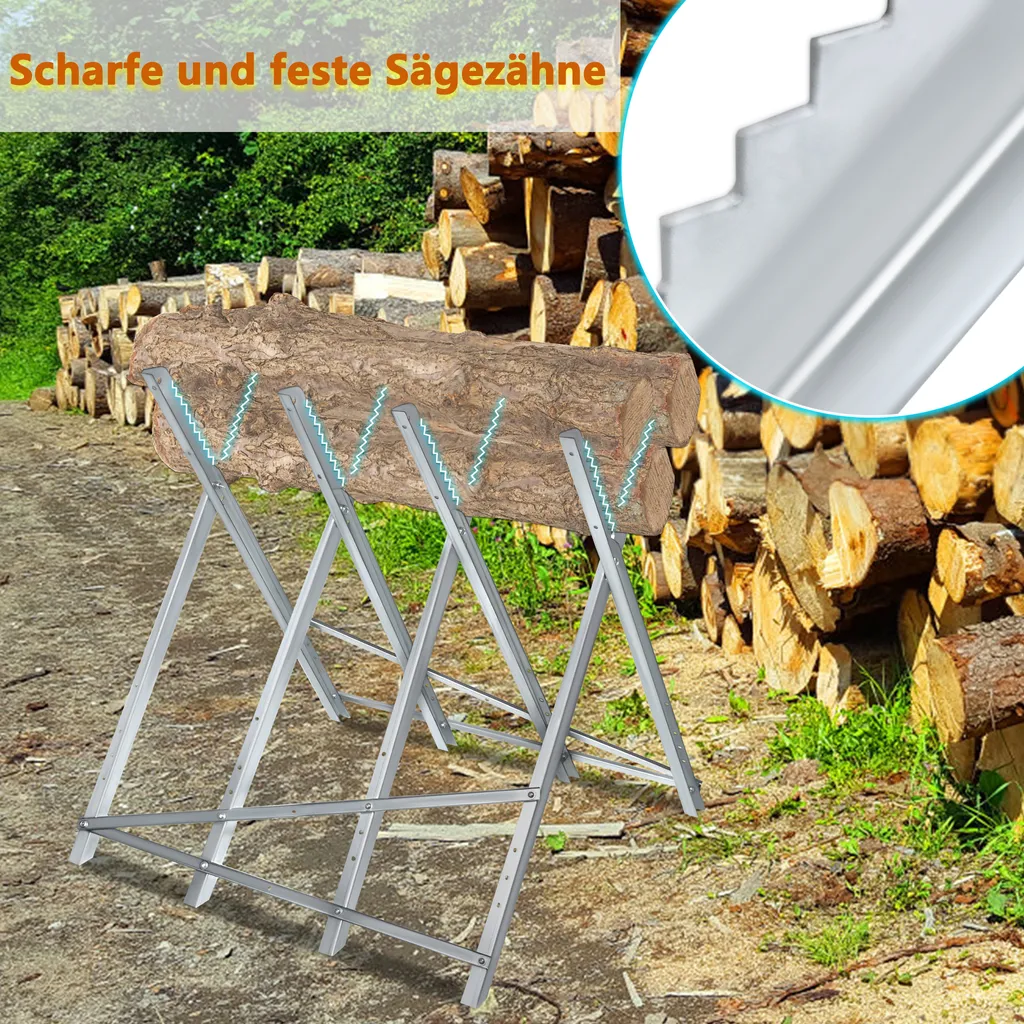 XINZI Chevalet de sciage pliable en métal robuste charge max 150kg - 4