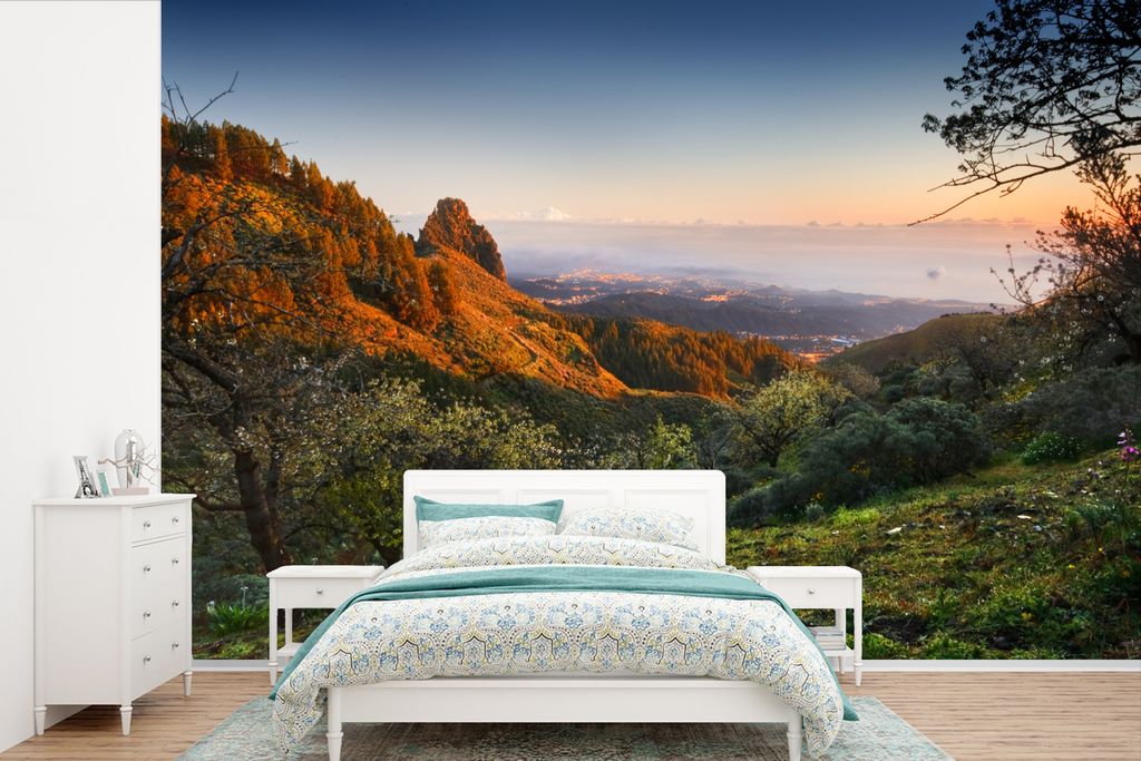 MuchoWow Fototapete für Wohnzimmer oder Schlafzimmer Wandtapete Vinyl Motivtapete Die Berglandschaft von Gran Canaria - 420x280 cm - Zimmer für...