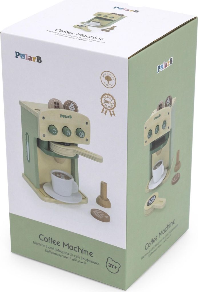 PolarB Coffee Machine Set, 3 Jahr(e), Holz, Mehrfarbig
