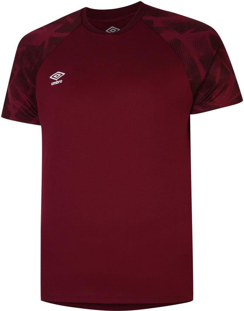 Umbro - "Atlas" Trikot für Herren UO1895 (XXL) (Weinrot/Weiß)