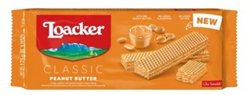 Loacker Classic Peanut Butter Crispy Wafers arašidová Obrázok produktu 