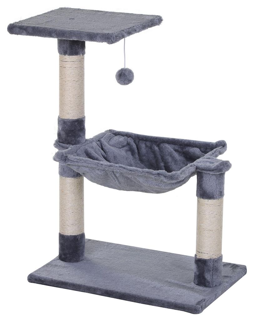 PawHut Katzenbaum 3-Stock Kratzbaum Katzenbett mit Produktbild 