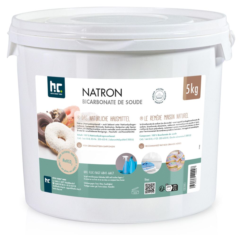 5 kg Natron Backsoda Natriumhydrogencarbonat in Produktbild 