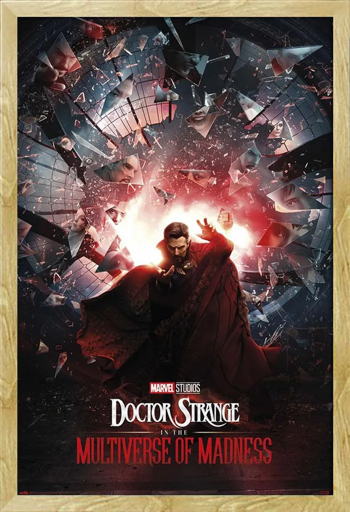 Poster Doctor Strange Multiverse of Madness avec cadre Shinsuke Maxi MDF