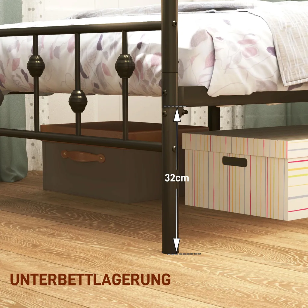 Lit d'appoint chambre d'amis pliable 90x200 cm : Solution de couchage - 5