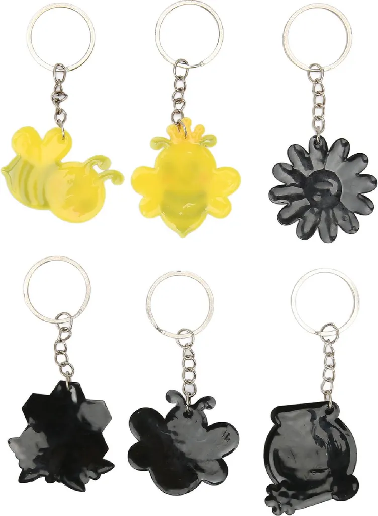 Bee Happy Portachiavi Carino a Forma di Ape - Ciondolo Con Incisione, Ispiratore, Da Donna