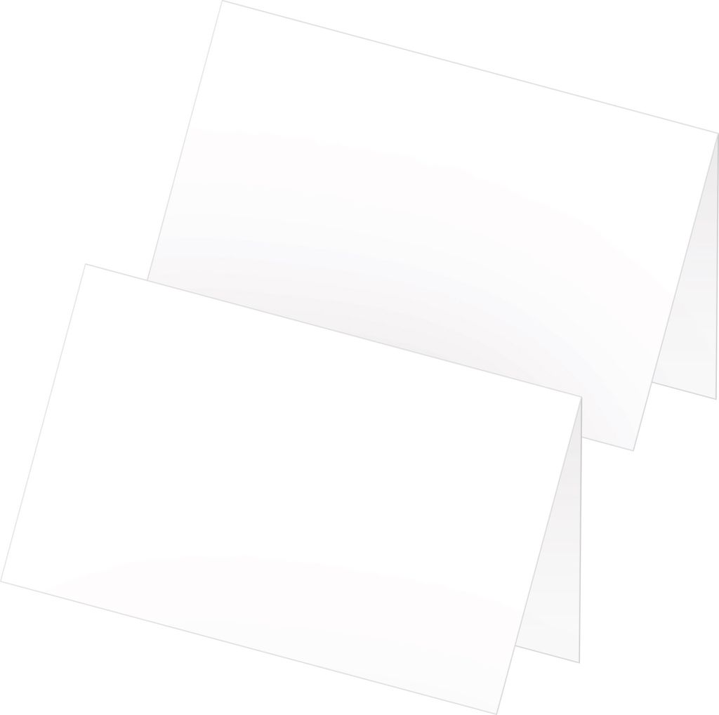 itenga 24x Tischkarten Neutral Weiß Blanko für alle Anlässe Produktbild 