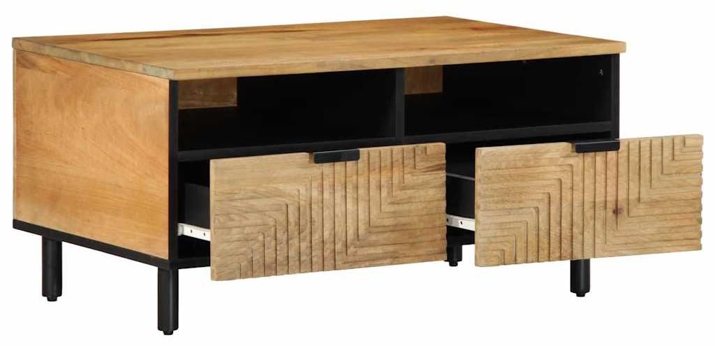 vidaXL Couchtisch Braun 80x54x40 cm Massivholz Mango