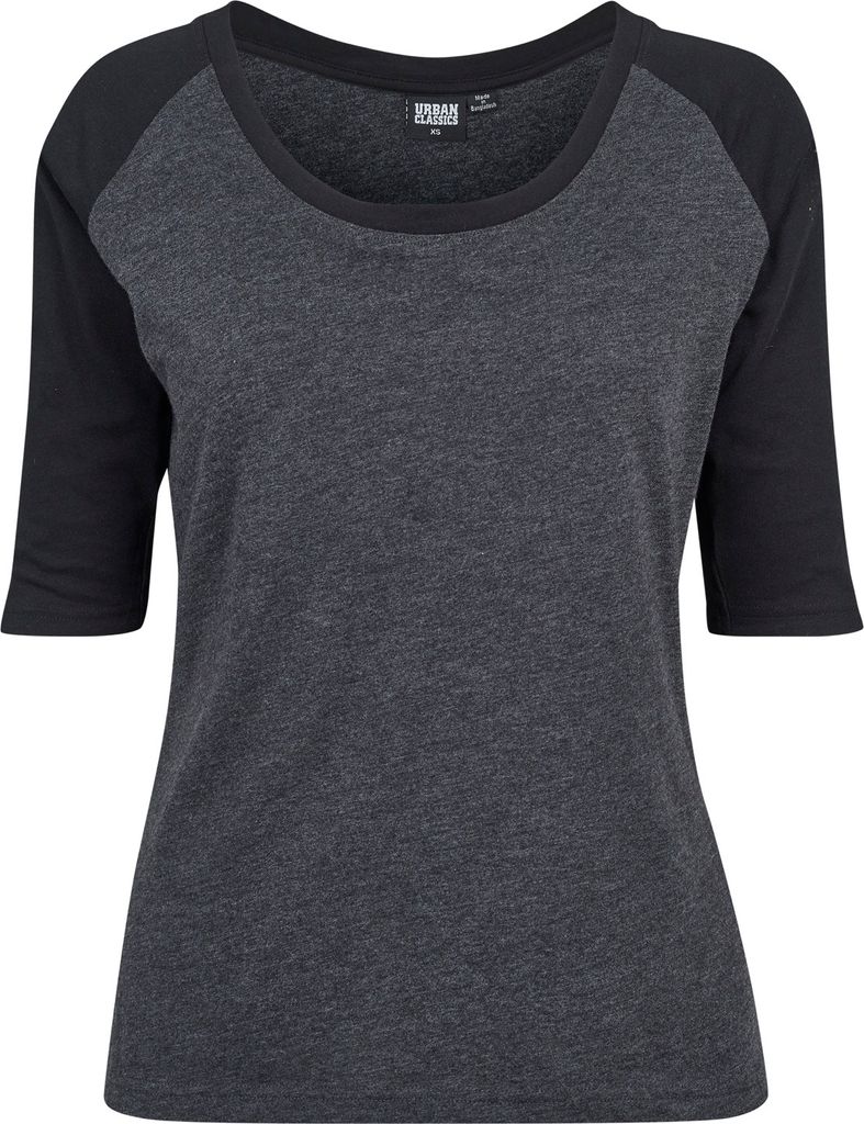 Urban Classics Ladies - 3/4 RAGLAN Longsleeve charcoal - S