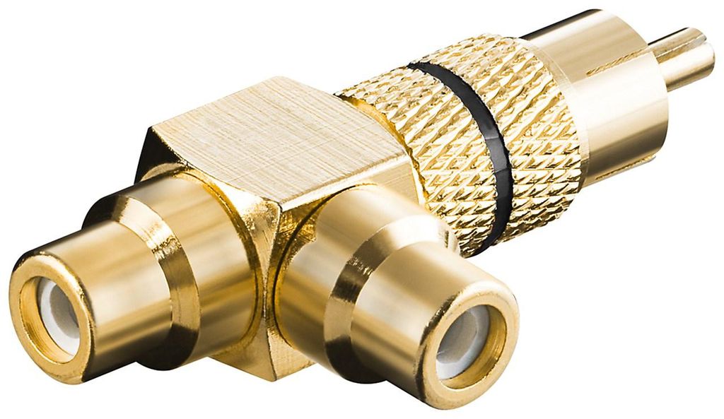 Goobay 11387 Adaptateur RCA en Y, mâle vers 2x femelles, Image du produit 