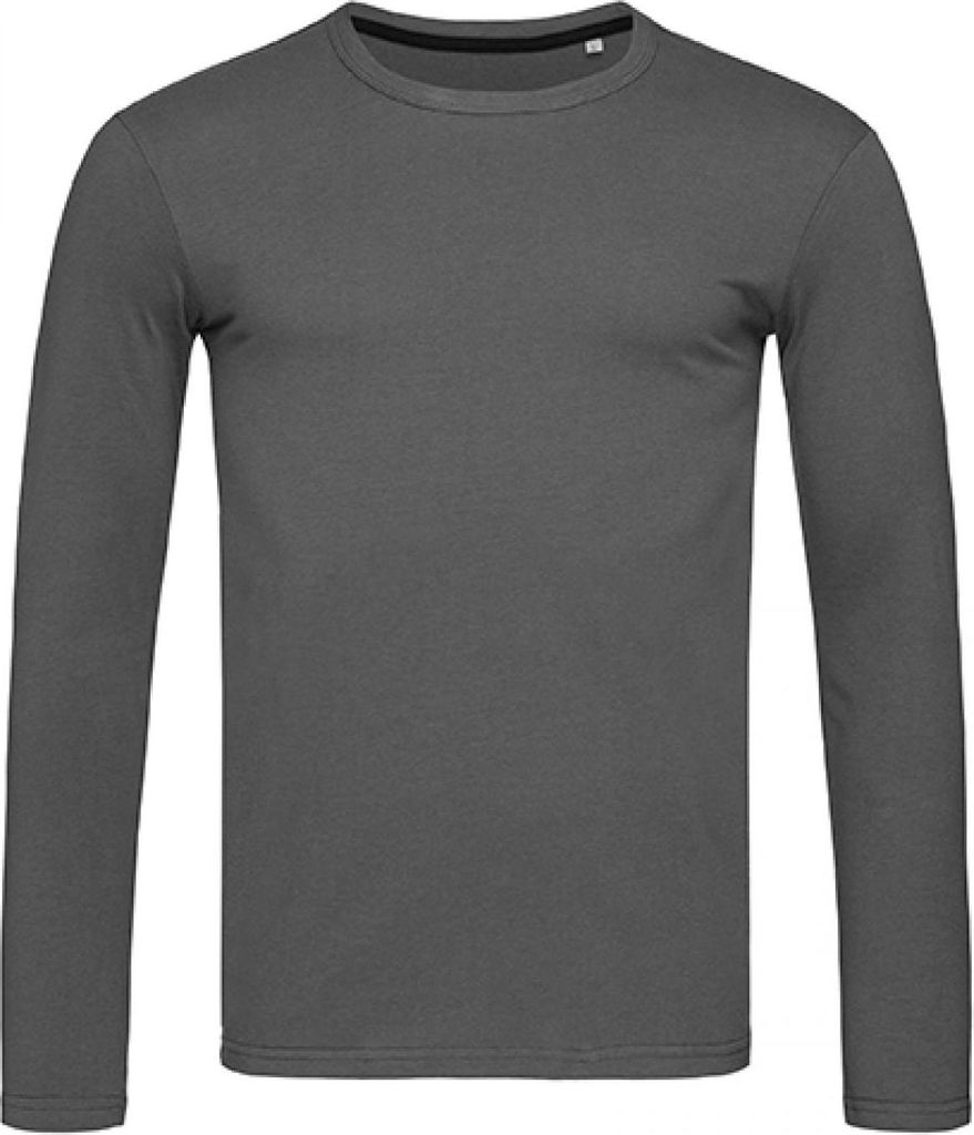 Stedman ST9620 | Clive Long Sleeve Herren T-Shirt + +WRAP - Farbe: Slate Grey (Solid) - Größe: S