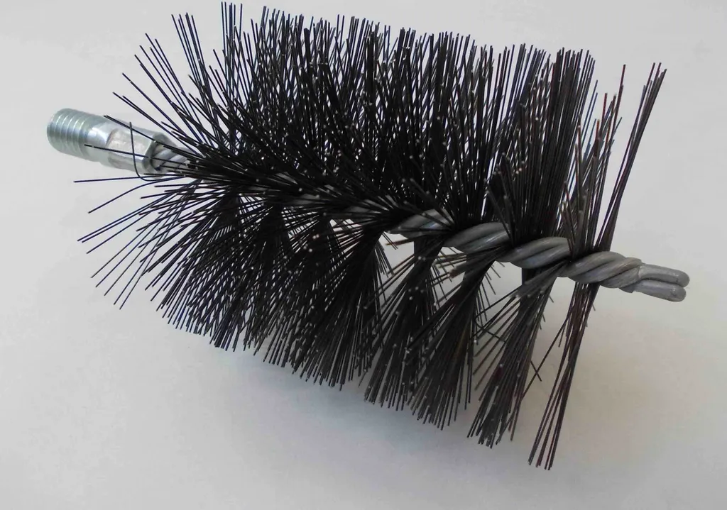 Spazzola Pulizia Tubi 80mm - Filetto 1/2" Acciaio Rinforzato