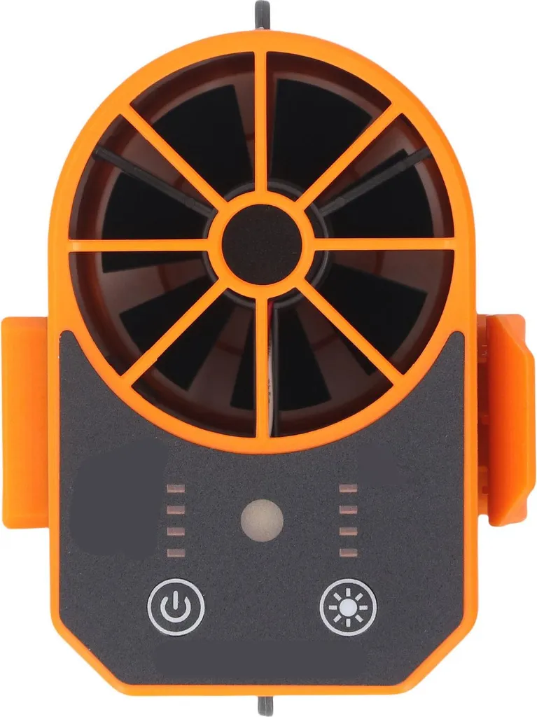 Ventilatore Portatile A Vita Con Clip E Cinghia - Ricaricabile USB-C, 3 Velocità, Batteria 4000mAh (Arancione)
